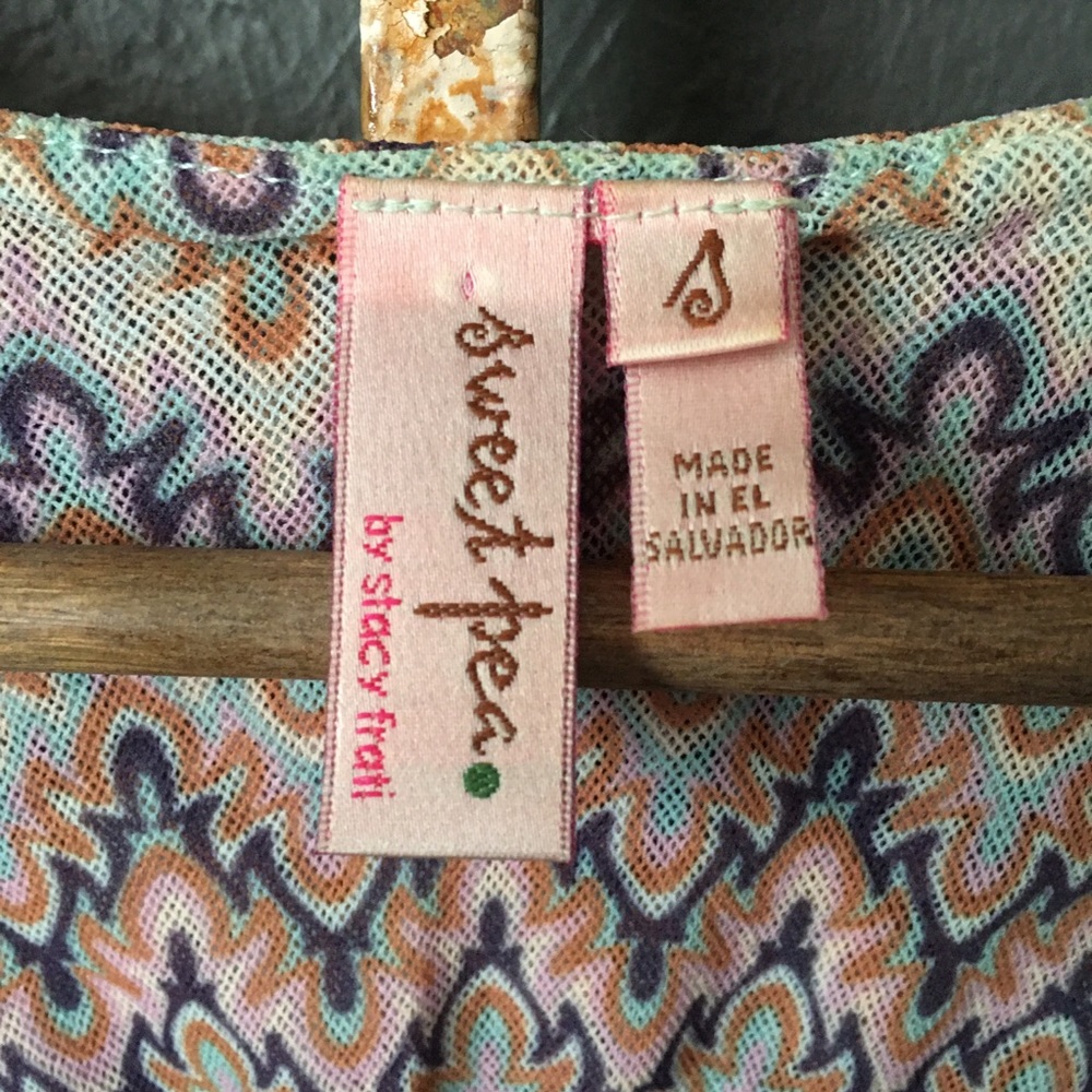 Sweet Pea Chevron Racer Back Tunic Size Small - Picture 3 of 7